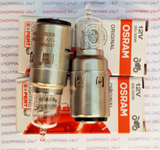 2  x OSRAM HALOGEN BULBS 12 VOLT 35/35 W  BA20D FOR VESPA LAMBRETTA & MOTORBIKE