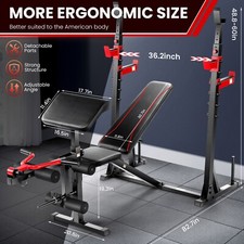900LBS Weight Bench Set with
