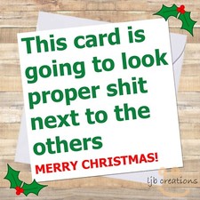 Christmas Cards PROPER S**T Adult Funny Humour Comedy Joke Men Women Friend XMAS