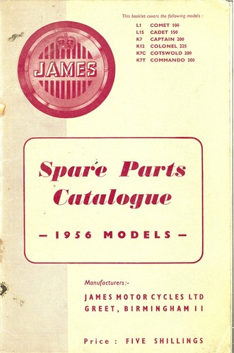 James motorcycle 1956 - james,