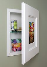 Compact Portrait 14"H X 11"W Picture Frame Door Medicine Cabinet - NO MIRROR!