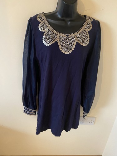 Navy beaded dress size by - dress,