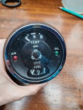 Reliant smiths instruments cluster,IP2206/00,fuel,temp,4"chrome,dashboard part