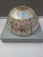 Capiz Shell Pink Blossom Vintage Ceiling Lampshade 25cms Diameter 