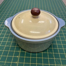 Denby Juice Green Yellow Blue 4 Pint Lidded Casserole Serving Dish