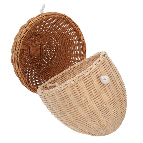 Rattan basket with lid toys - rattan,