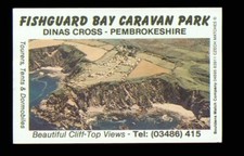 1 x Matchbox label FISHGUARD BAY CARAVAN PARK DINAS CROSS PEMBROKESHIRE ≠ MR931
