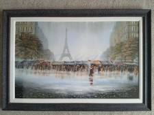 "April In Paris" Limited Edition Canvas On Board Print By Jeff Rowland. 71/95.