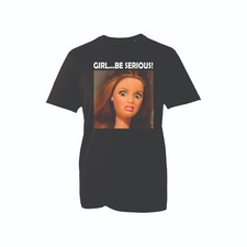 Creepy Doll Girl T-Shirt Horror Gothic Aesthetic Tee, Spooky Scary Doll Face Top