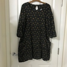 Mistral fine cord smock tunic Floral print Size 12 front pockets