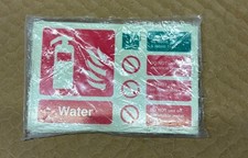 6x Photoluminescent Water Fire Extinguisher  Sign