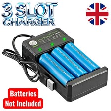 3 Slot Rechargeable 18650