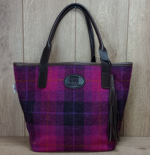 Harris tweed purple pink plaid - purple,