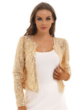 UK Women Sequin Jacket Open