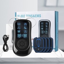 Dual Channel TENS+EMS Unit Muscle Stimulator Machine for Pain Relief,6 Modes UK
