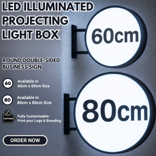 Led double sided - double-sided, round