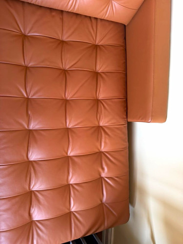 Ikea tufted brown leather - tufted,