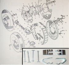 RELIANT Sabre Scimitar Rear Brake Shoes Fitting Kit PINS SPRINGS CLIPS (1961-76)