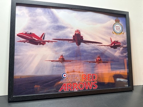Red arrows framed poster - red,