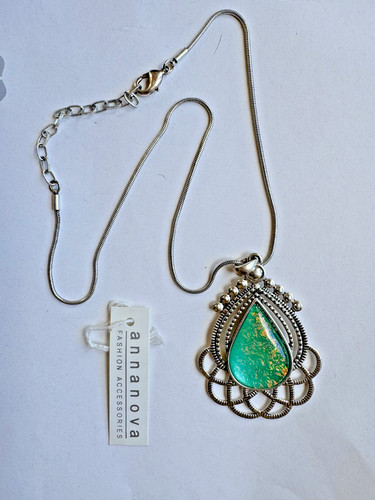 Anna nova silver tone green - tone,