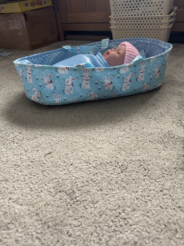 Handmade baby carry cot with