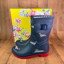 JOULES Dachshund WOMEN'S WELLIES SIZE UK5 NAVY  MOLLY MID HEIGHT Read DISCRIPT