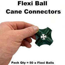 Bamboo Cane Connectors Caps Flexi Balls Fruit Cage Netting Plant Support Qty= 50