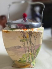 Vintage hand painted biscuit