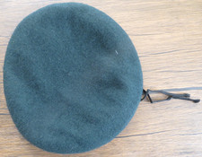 Vintage Green Wool Beret w/