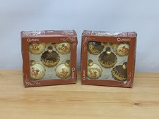 Vintage 1980s Glass Christmas Tree Baubles - Ornaments - Decorations