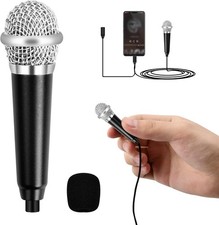 Mini Microphone - Portable Karaoke Vocal Mic with 3.5Mm Cable, Ideal for Mobile 