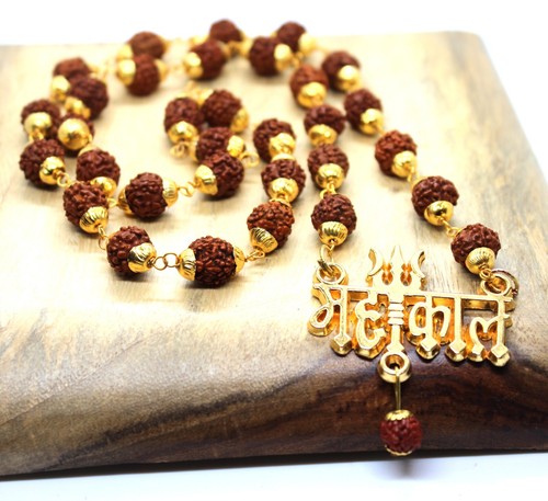 Mahakal rudraksha mala golden - mala,,