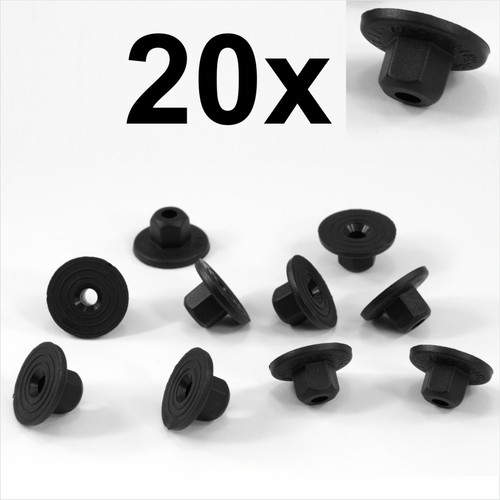 20x plastic nuts unthreaded - nuts,