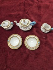 Crown Staffordshire Miniature Tea Set. Late 19th Century,  Early 20th Century.
