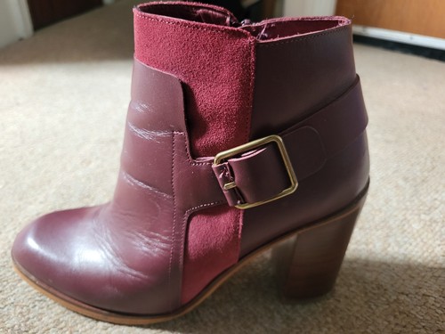 Women burgundy suede - women's, ankle