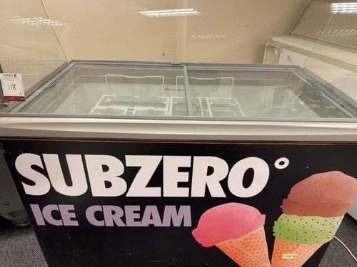 Commercial ice cream chest - cream,