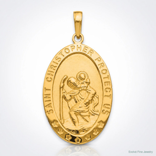 10k 14k yellow gold saint - 10k,