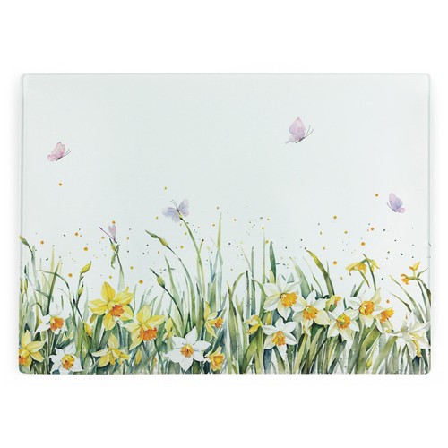 Daffodils glass worktop - daffodils,
