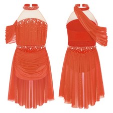 Kids Girls Rhinestones Ruched