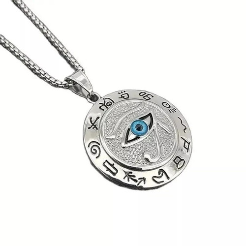Silver eye horus necklace - of,