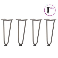 Hairpin Table Legs 30cm Black
