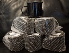 Enamel Mugs  Black Retro