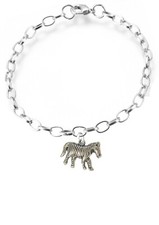 ch51 Zebra Silver tone pendant