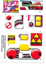 PROTON PACK THE REAL GHOSTBUSTERS (For KENNER ) replacement Sticker set  'READ'