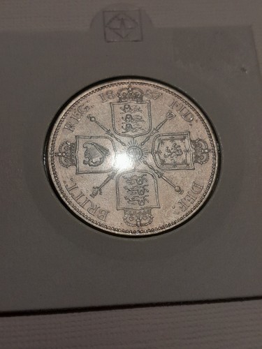 1887 double florin queen - 1887,