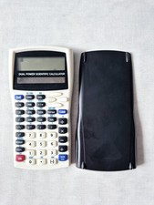 Dual Power Scientific Calculator White/Black  Model AS216BTS With Lid School VGC