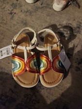 Next Girls Rainbow Sandals