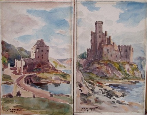 Two original watercolours john - watercolours,