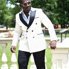 Mens Suits Wedding Tuxedo Formal Groom Bestman Workwear Bespoke Double Breasted