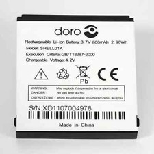 Genuine Doro SHELL01A Battery For 605 610 611 612 632 622 520X 409 410  800mAh